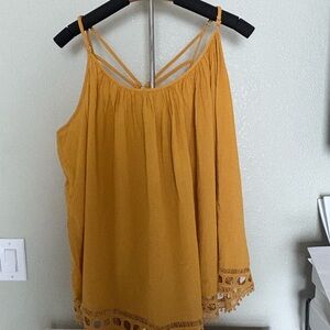 Lane Bryant Yellow Strappy Camisole